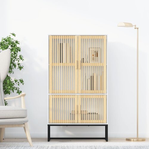  Visoka komoda bijela 70 x 35 x 125 cm od konstruiranog drva Cijene