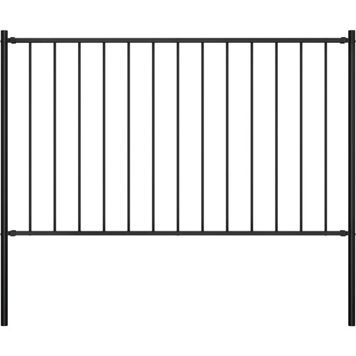 vidaXL Ograjni panel s stebrički premazano jeklo 1,7x1 m črn Cene
