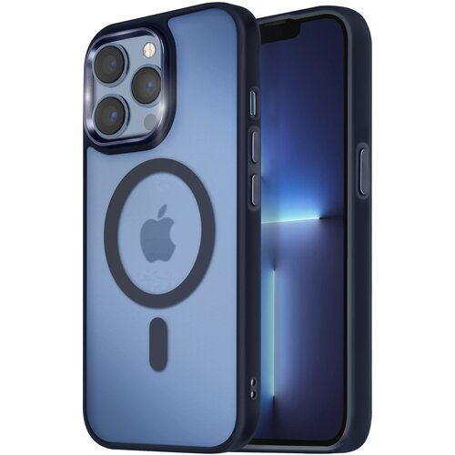 AVIZAR Ohišje MagSafe za iPhone 13 Pro Max Back Mat Frosted Obris, Modra noč, (5000012091) Cene