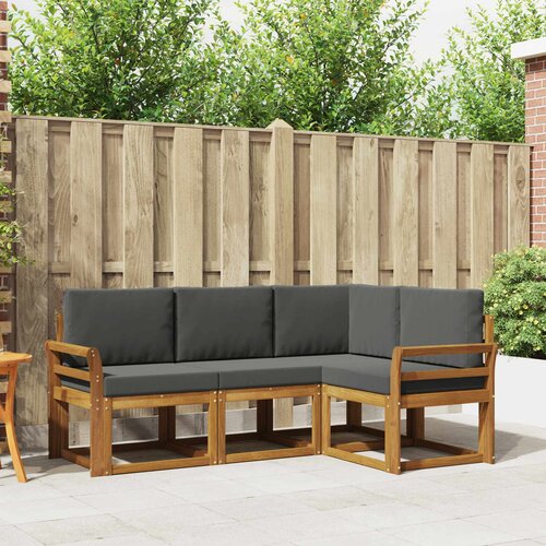  Set vanjskih sofa 4 kom. Prirodna i antracit Smeđa 190 x 130,5 x 73 cm Cene