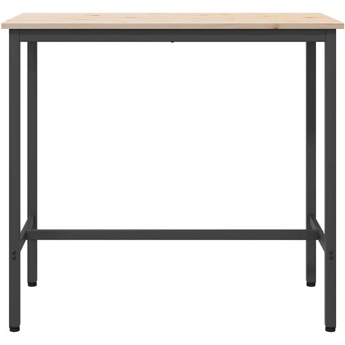  Stol Prirodna 100 x 50 x 91 cm Inženjerska drva i čelik Slike