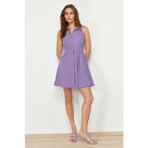Trendyol Purple Woven Mini Dress