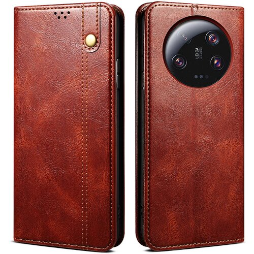 INORCO Za Xiaomi 13 ultra usnjena torbica za telefon Waxy Crazy Horse s teksturo stojalo ovitek za telefon, (22032939) Slike