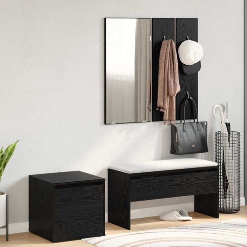  Set namje&scaron;taja za predsoblje 3 pcs Crni hrast 80 x 31 x 40 cm Cijene