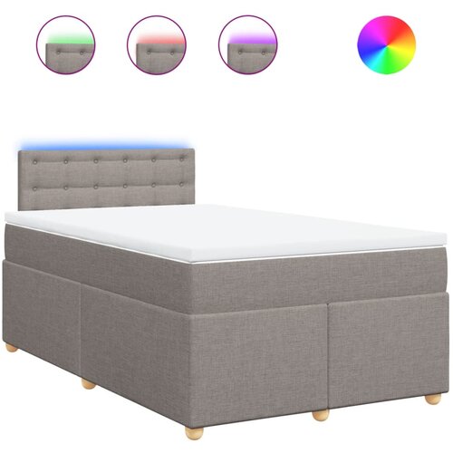 vidaXL Box spring postelja z vzmetnico taupe 120x190 cm blago, (21308762) Cene