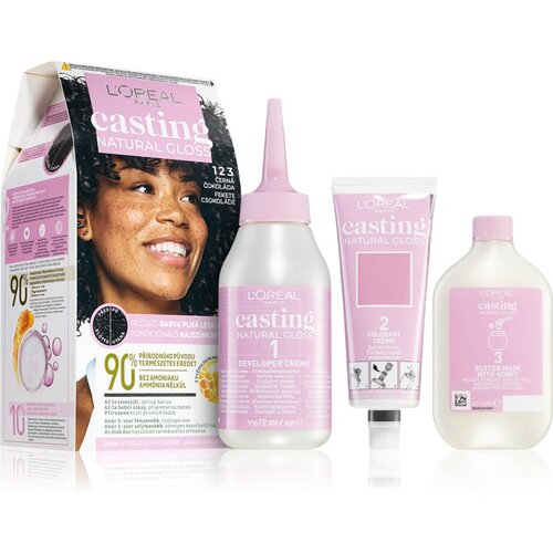 L´Oréal Paris casting natural gloss barva za lase za barvane lase za vse vrste las 48 ml odtenek 123 Cene