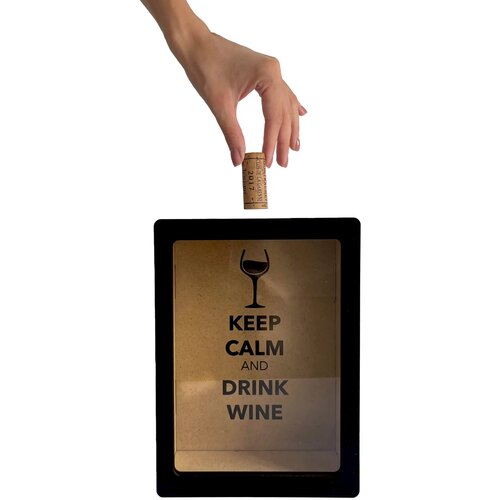 EPICPRODUCTION Kutija za pampur (keep calm and drink wine) 21x16x5 cm Cene
