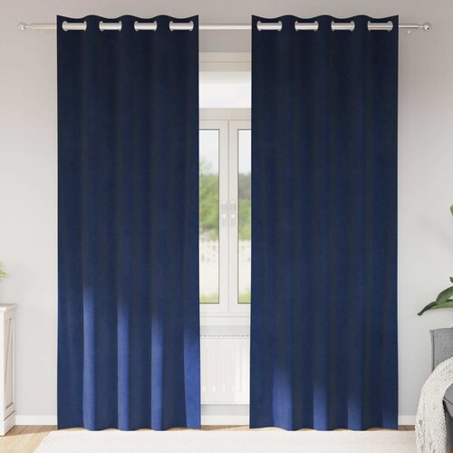  Zavjese za zamračivanje 2 pcs Tamno plava 140 x 260 cm Baršun Cene