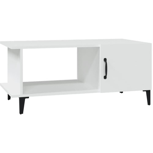 Maison Chic Klubska mizica - kavna mizica - Nizka mizica bela 90x50x40 konstruiran les, (21753645) Slike