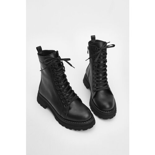 Marjin Women's Thick Sole Boots Zohen Black Slike