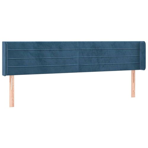  Uzglavlje s u&amp;scaron;ima tamnoplavi 183x16x78/88 cm bar&amp;scaron;unasti Slike