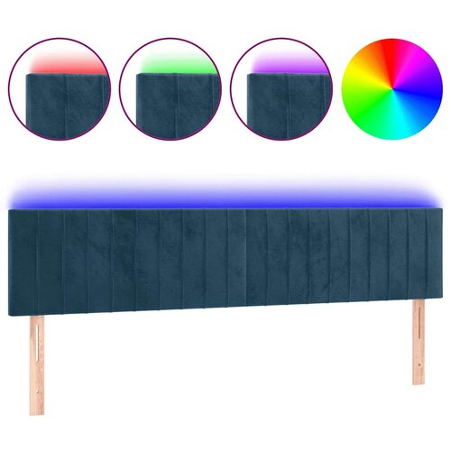  LED uzglavlje tamnoplavo 160x5x78/88 cm bar&amp;scaron;unasto Slike