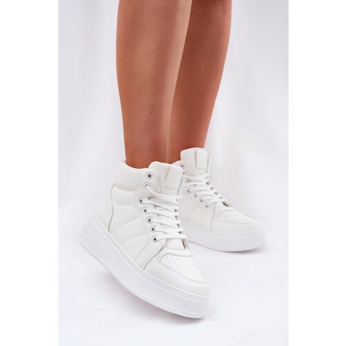 EVENTO High women&amp;#039;s sneakers on platform white Tillive Slike