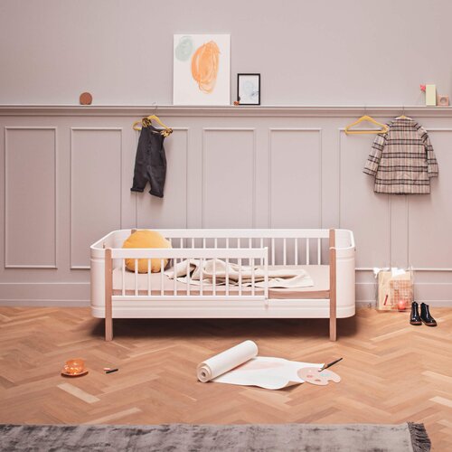 Oliver Furniture&amp;reg; otro&amp;scaron;ka posteljica mini+ junior bed 60x160 white/oak Slike
