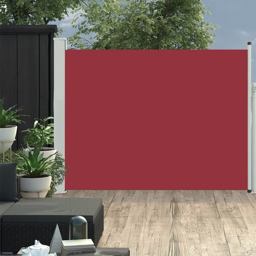 vidaXL Zložljiva stranska tenda za teraso 140x500 cm rdeča Cene