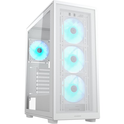 Cougar MX220 RGB PC Kućište Mid Tower Bijelo - RGB ventilatori, filteri za prašinu, žičana kontrola Cijene