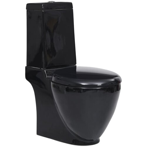The Living Store Keramična WC &amp;scaron;koljka pretok vode zadaj črna - WC &amp;Scaron;koljka, (21751307) Slike