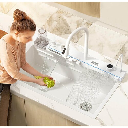  Luksuzni sudoper za kuhinju ELITE EDITION KS2199 - Premium linija  Bijela - kvadratnog oblika, 68 cm Cijene