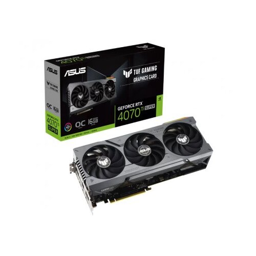 Asus TUF Gaming GeForce RTX 4070 Ti SUPER OC Edition 16GB GDDR6X grafična kartica z DLSS 3, lower temps, and enhanced durability, PCIe 4.0, 2xHDMI 2.1a, 3xDisplayPort 1.4a - 90YV0KF0-M0NA00 Cene