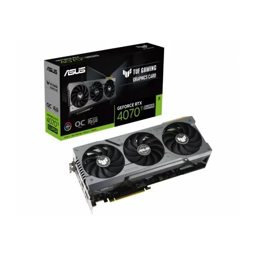 Asus TUF Gaming GeForce RTX 4070 Ti SUPER OC Edition 16GB GDDR6X grafična kartica z DLSS 3, lower temps, and enhanced durability, PCIe 4.0, 2xHDMI 2.1a, 3xDisplayPort 1.4a - 90YV0KF0-M0NA00