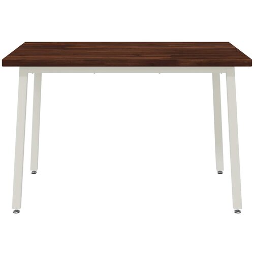  120 x 80 x 75 cm Čvrsto drvo akacije Tamno smeđa i bijela Slike