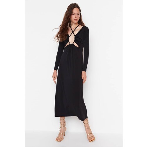 Trendyol limited Edition Black Collar Detailed Dress Slike