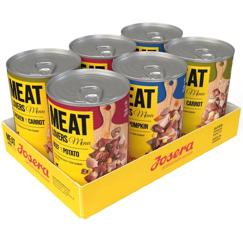 Josera Ekonomično pakiranje: Meatlovers Menu 12 x 400 g - Mješovito pakiranje (3 vrste)
