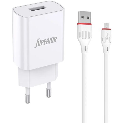 Superior Kućni Punjač SU-P100 10.5W 2.1A Micro, Beli Cene