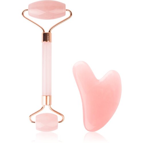 Brushworks Resin Rose Roller & Gua Sha set za nego kože Cene