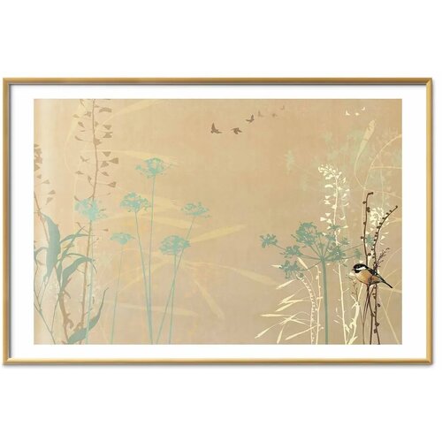  Plakat - Bird on a Meadow 30x21 Zlatni okvir s margom Slike