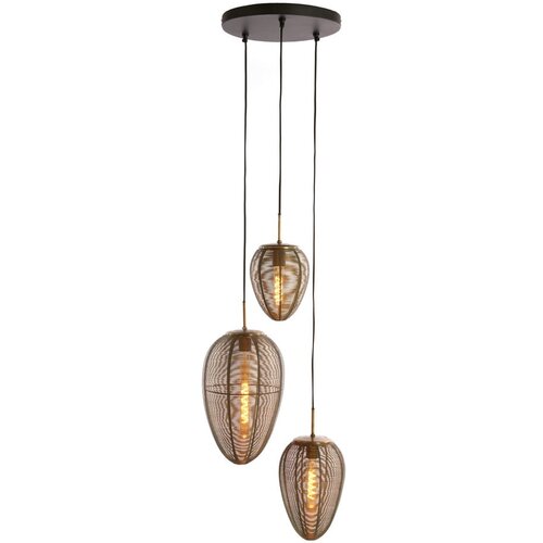 Light &amp;amp; Living Mat crna/u brončanoj boji viseća svjetiljka s metalnim sjenilom &amp;oslash; 36 cm Yaelle &amp;ndash; Slike