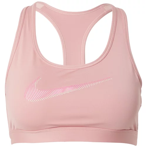 Nike Športni nederček svetlo siva / roza / roza
