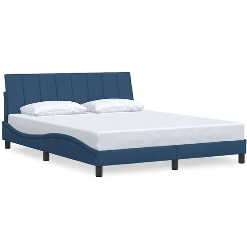  Okvir za krevet bez madraca plavi 160x200 cm od tkanine - Plava 160 x 200 cm Slike
