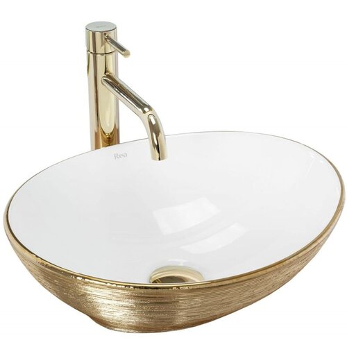 REA Bath Sofia umivalnik za pult Brushed Gold Slike
