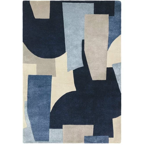 Asiatic Carpets Modra ročno tkana preproga iz recikliranih vlaken 160x230 cm Romy –