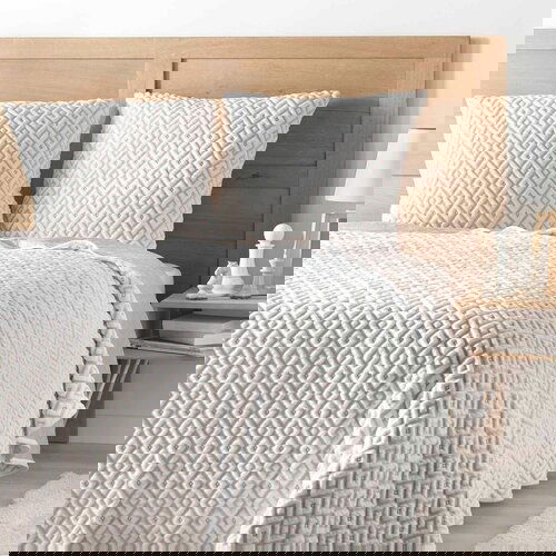 Douceur d int&amp;eacute;rieur Bel/bež komplet pregrinjala in prevleke za vzglavnik iz jerseyja 240x260 cm Joana &amp;ndash; Slike