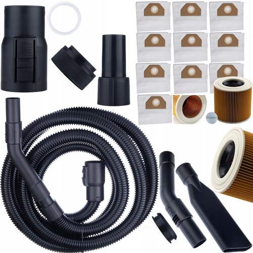 Rosfix KOMPLET 10 VREČK + FILTER ZA SESALNIK KARCHER WD3, WD2 + CEV ZA SESALNIK K&amp;Auml;RCHER 4 M, (21746441) Slike