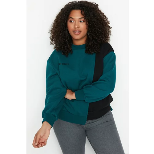 Trendyol Curve Oil Color Block Knitted Sweatshirt