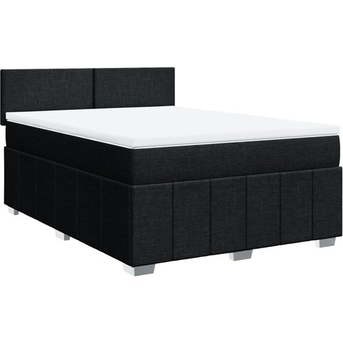 Maison Chic Box spring postelja - Vzmetna postelja z vzmetnico črna 160x200 cm blago SL17747, (21884739) Cene