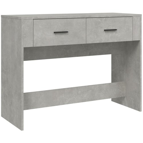 Maison Chic konzolna miza - miza ob steni betonsko siva 100x39x75 cm inženirski les, (21786108) Cene