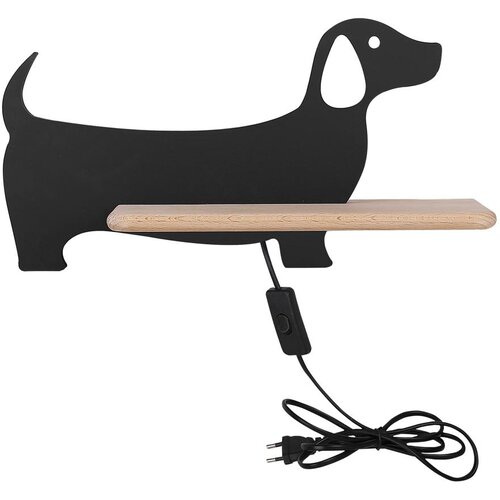Candellux dog zidna lampa 5W led 4000K iq kids sa kablom, utikačem i prekidačem crna fsc mix 70% Cene