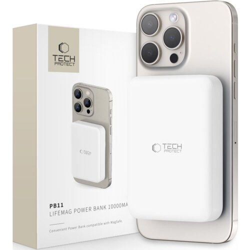 TECH-PROTECT POWERBANK PB11 LIFEMAG ZA MAGSAFE ZA IPHONE 12 13 14 10000MAH, (5000008705) Cene