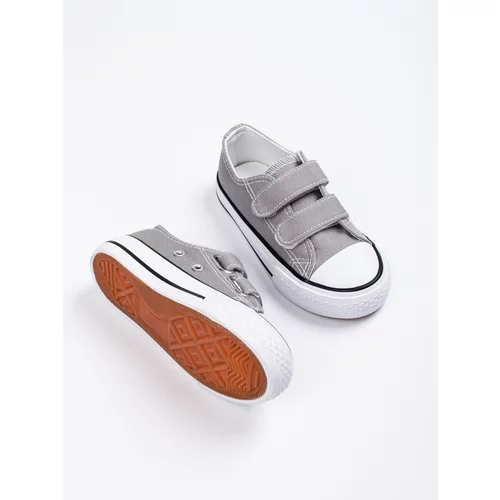 SHELOVET grey children's Velcro sneakers