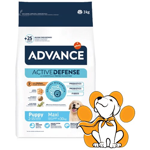 Advance dog Puppy Maxi 3kg, Hrana Za Štence Velikih Rasa Na Bazi Piletine Slike