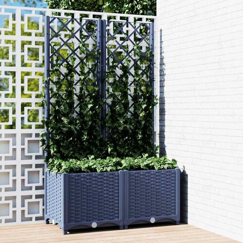  Vrtna žardinjera s re&scaron;etkom plavo-siva 80x40x136 cm PP Cijene