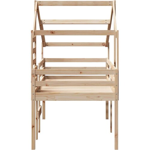  Visoki krevet s krovom 90 x 200 cm od masivne borovine Slike