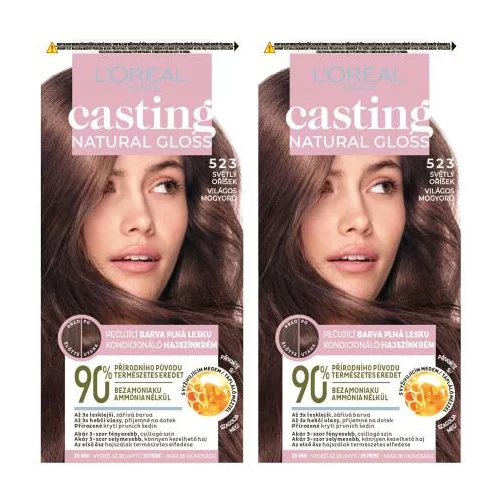 L´Oréal Paris Casting Natural Gloss Set 2x boja za kosu 48 ml Nijansa 523 za ženske