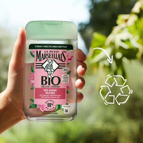 Le Petit Marseillais Bio Organic Certified Wild Rose Refreshing Shower Gel osvježavajući gel za tu&amp;scaron;iranje 250 ml za žene Slike