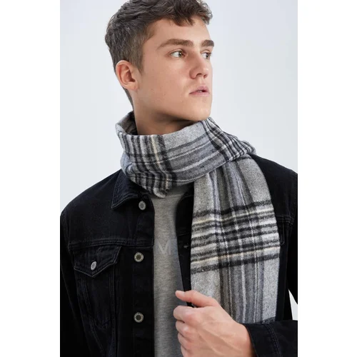 Defacto Men's Tassel Patterned Scarf