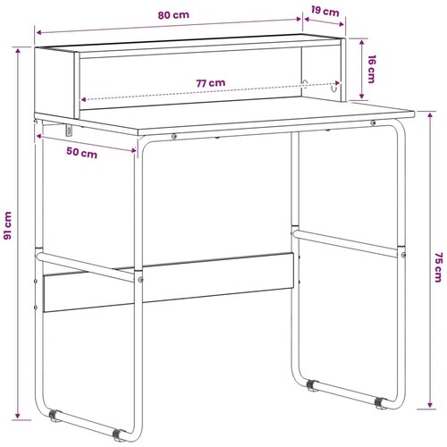  Stol s pohranom Crni hrast 80 x 50 x 91 cm - Crni hrast 80 x 50 x 91 cm Slike